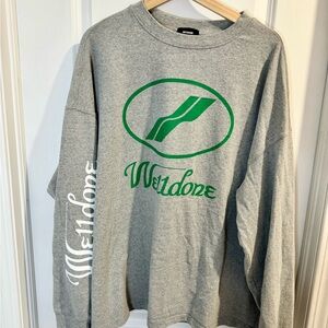 Gray and Green We11done Sweatshirt One Size Unisex Men and Women XL